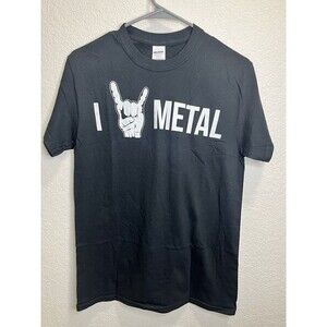 I Love Metal Shirt Small | Black Heavy Cotton Rock Music Tee New W/Out Tags